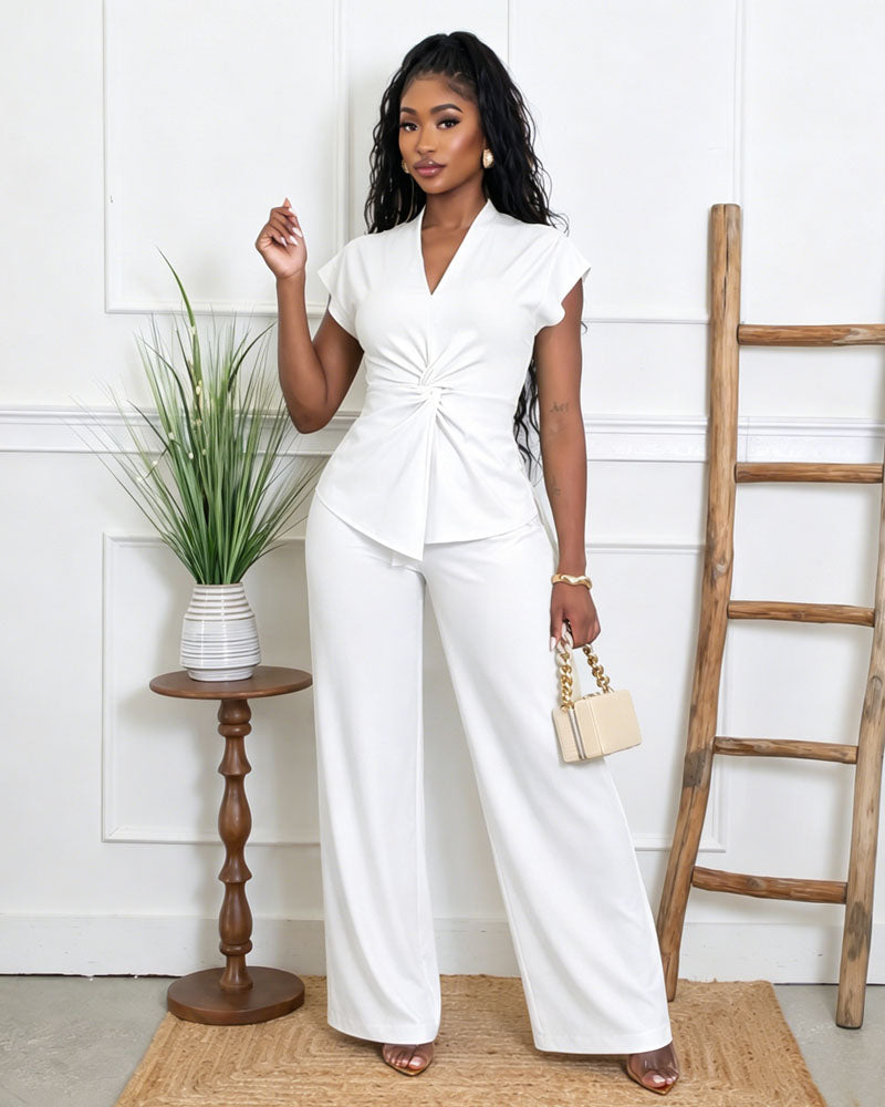 Twist of Grace Wide Leg Set