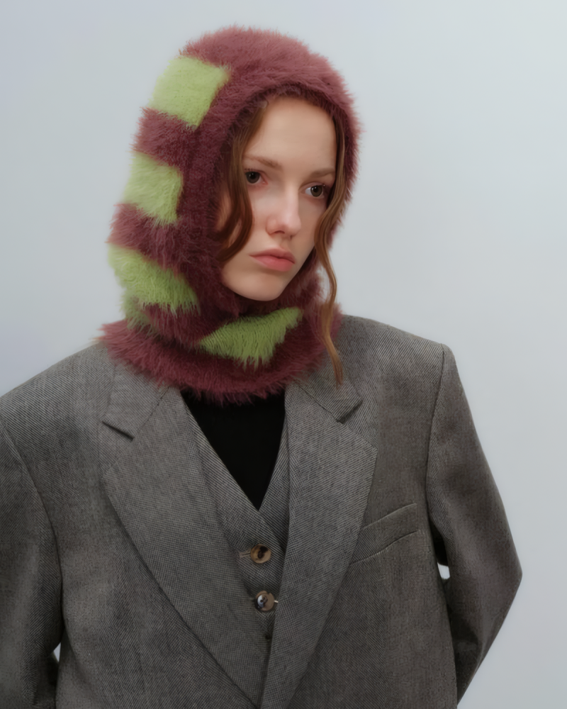 Winter Striped Balaclava Hat