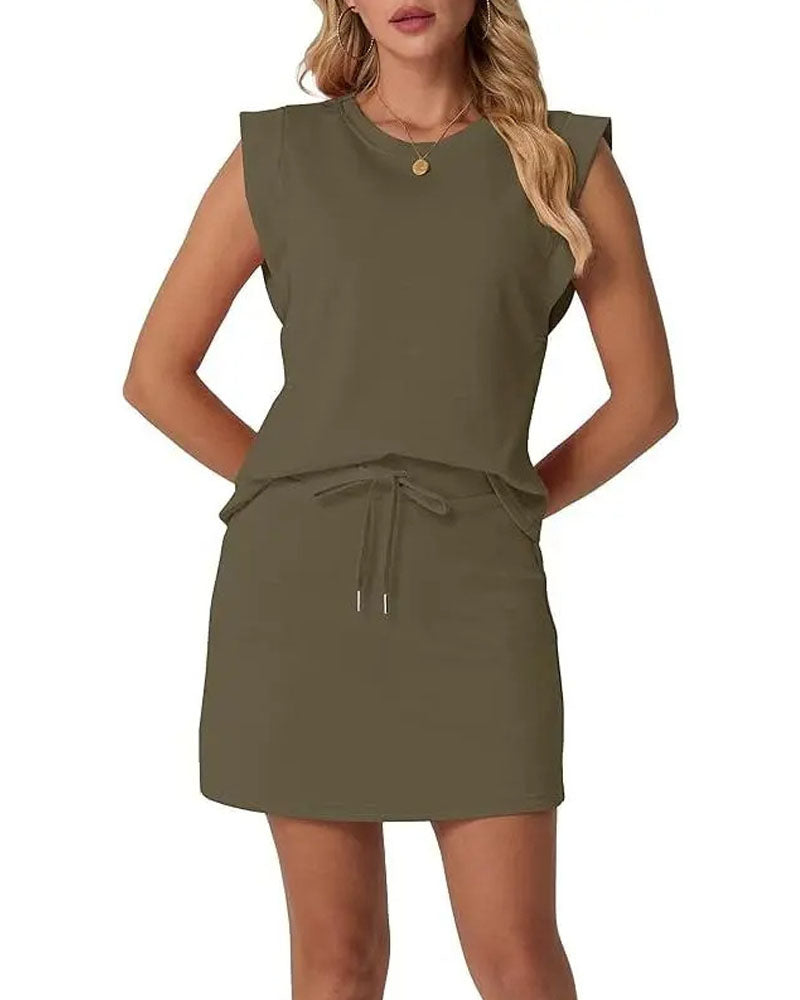 Weekend Energy Cotton Skirt Set
