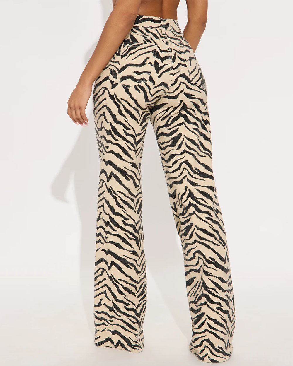 Wildcat Zebra Print Flare Pants