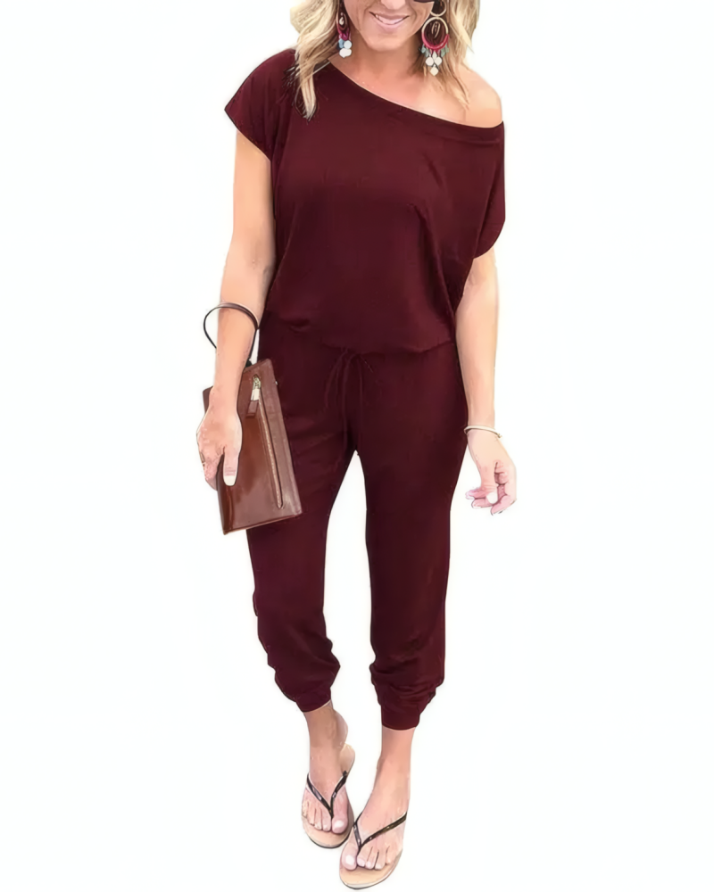 Drop Shoulder Jumpsuit