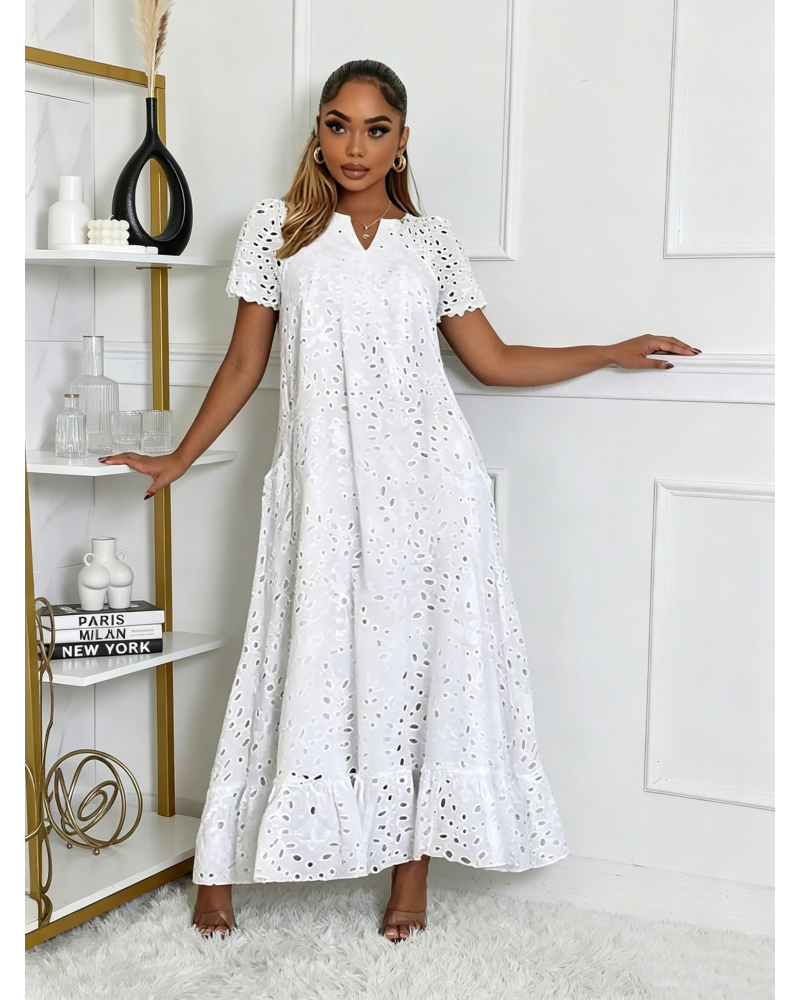 Alix Nova Eyelet Midi Dress