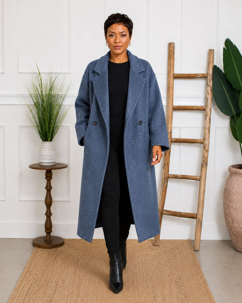 affordable oversized long wool Coat camel