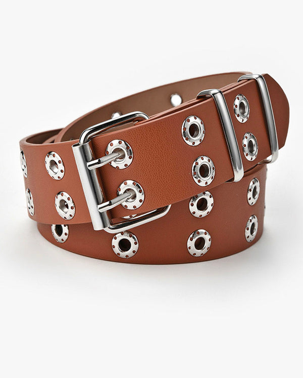 stud embellishment leather belt
