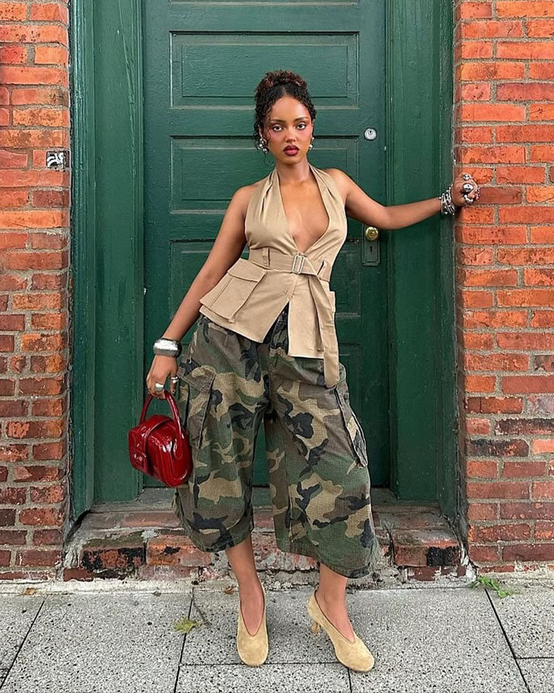 Camo Cargo Drift Streetwear Jorts