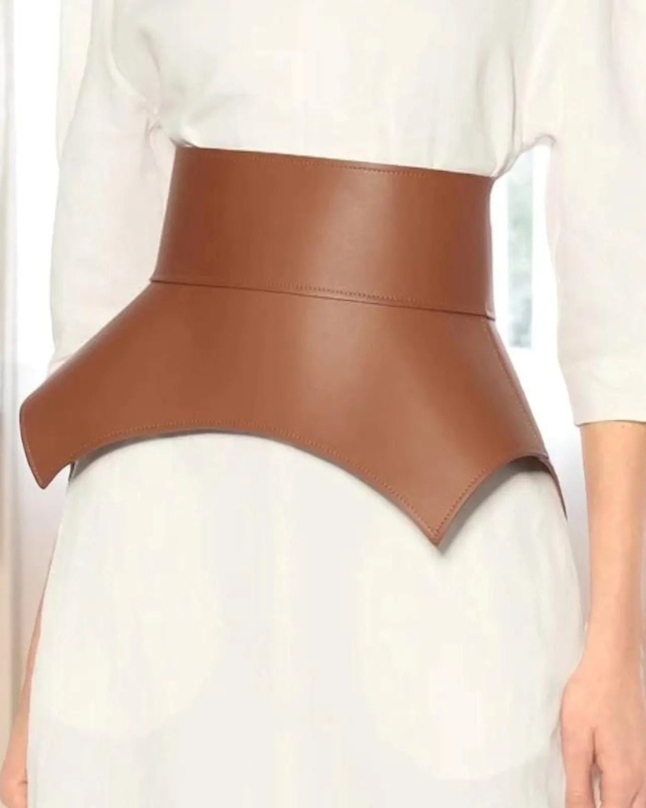 FAUX LEATHER SKIRT BELT