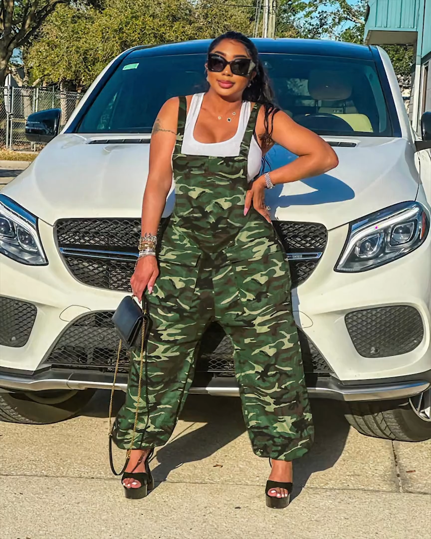 Stuck On You Camo Overalls