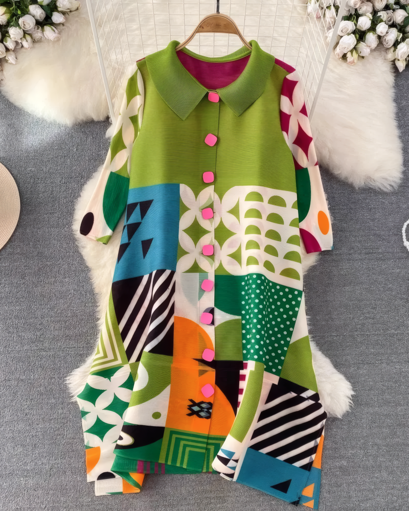 Grande Dame Pleaded Bounce Dress