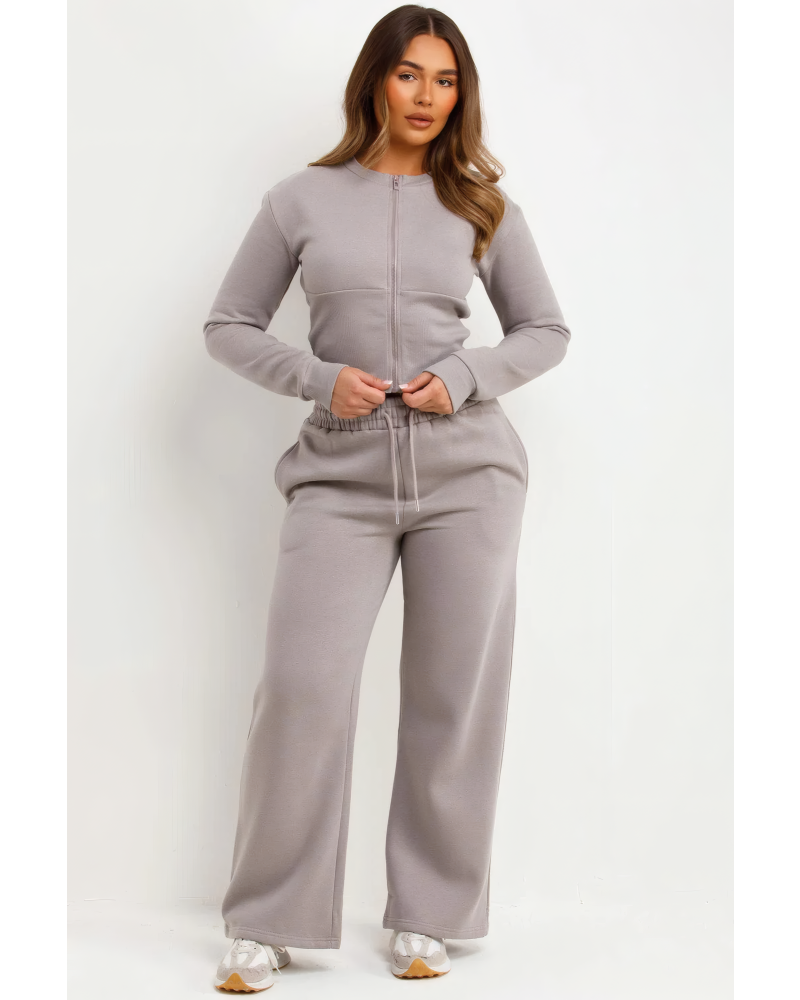 Corset Zip Up Tracksuit Set