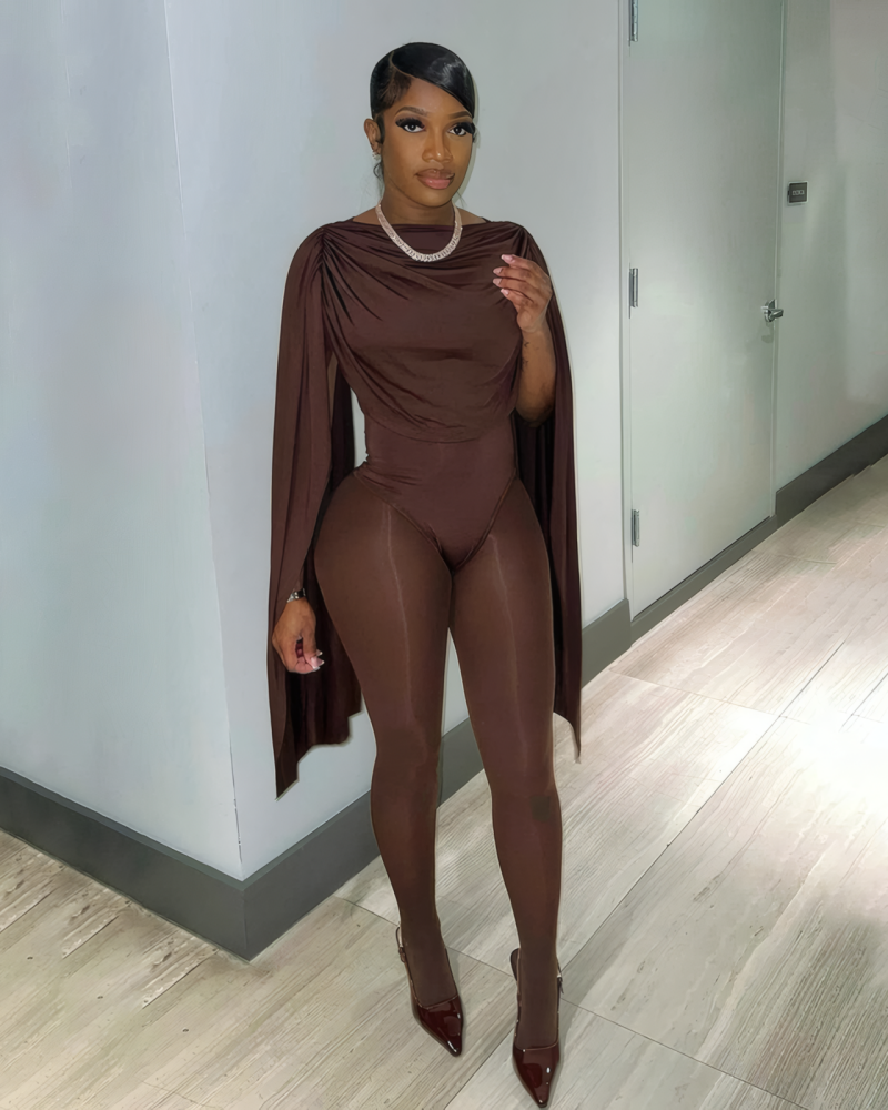 Chic Swing Collar Bodysuit