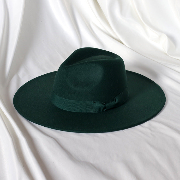 Bow Solid Color Fedora