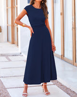 dark blue skirt set