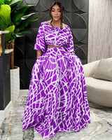 violet skirt set