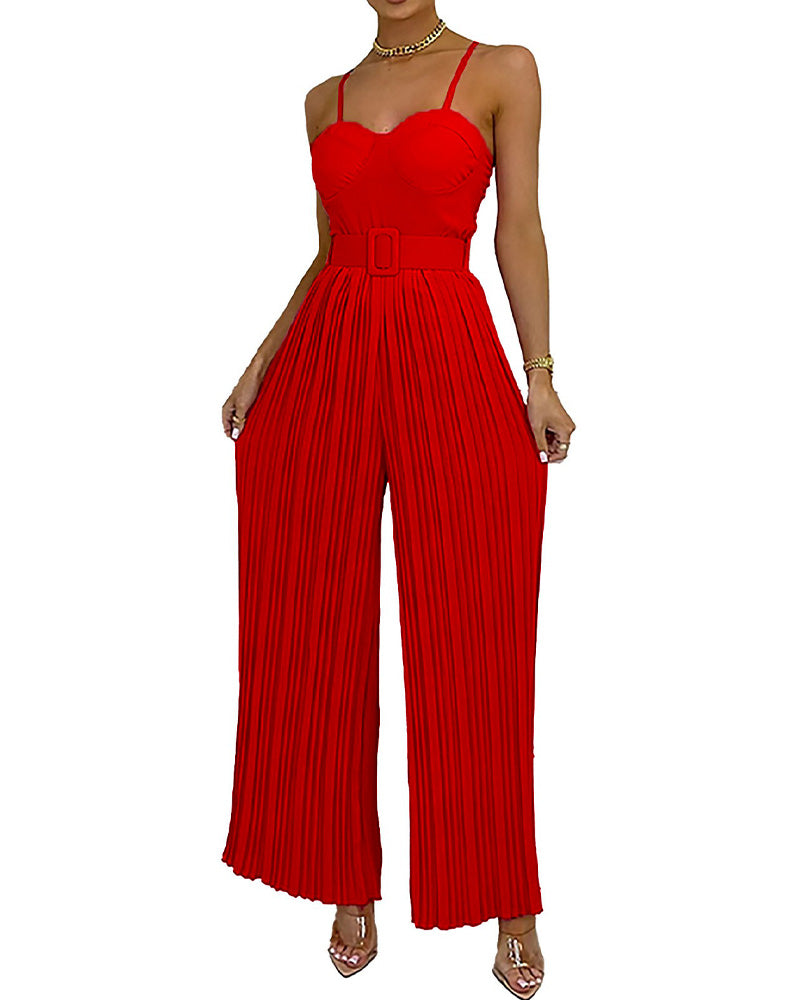 red jumpsuit