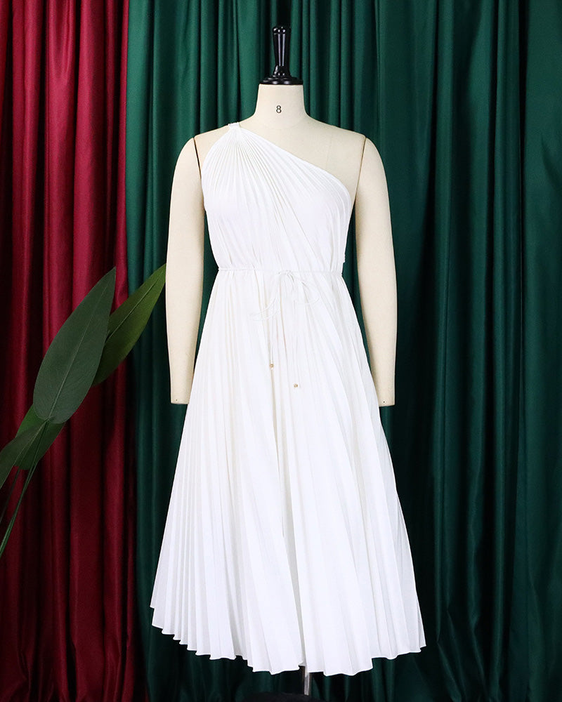 pleated dress