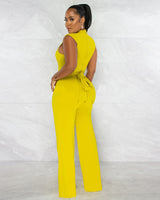 yellow jumpsuit