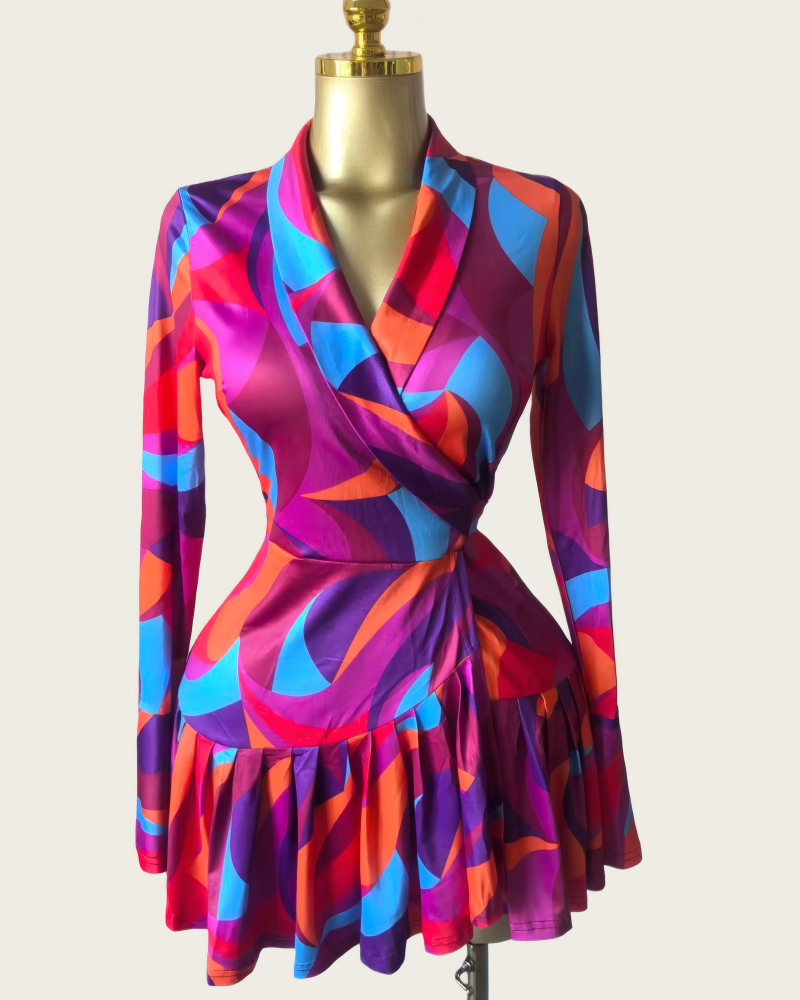 Tie-Dye Wrap Dress