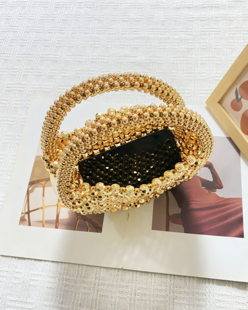 Golden Disco Doll Handbag