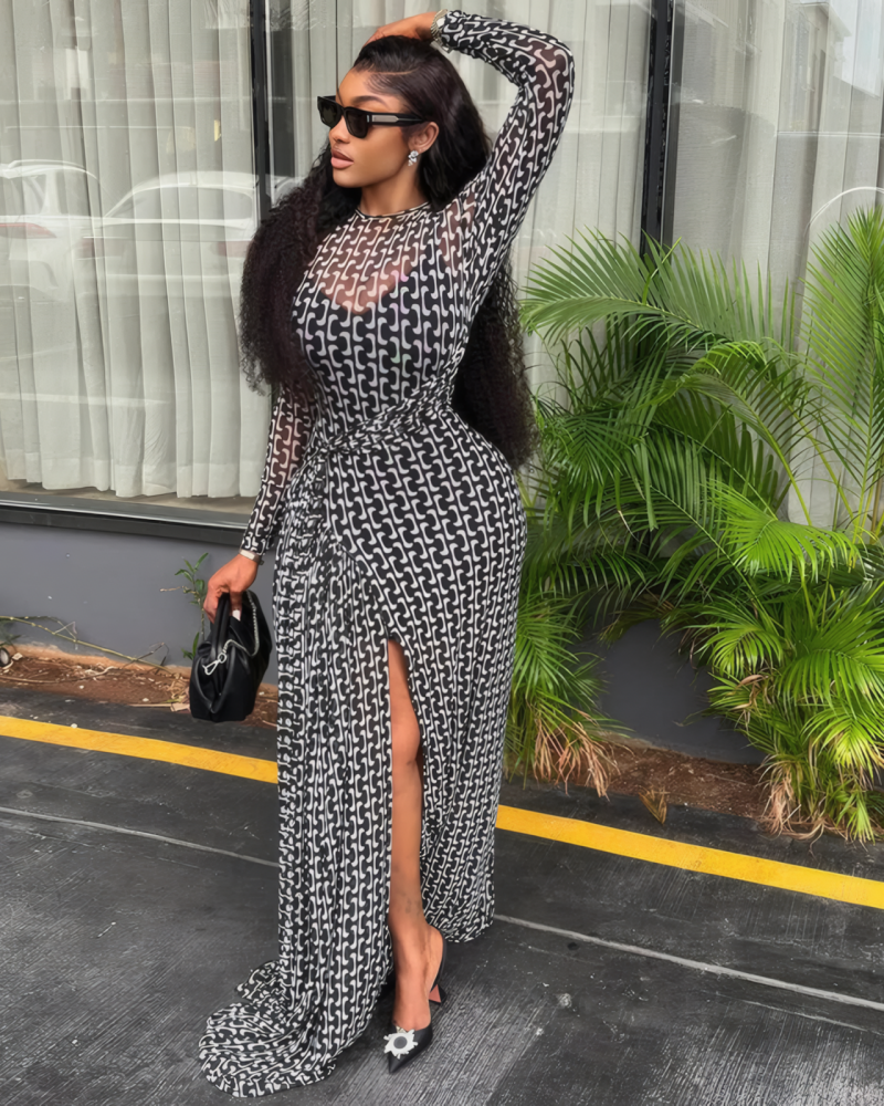 Jocelyn Mesh Maxi Dress