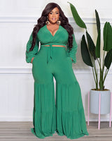 green pants set