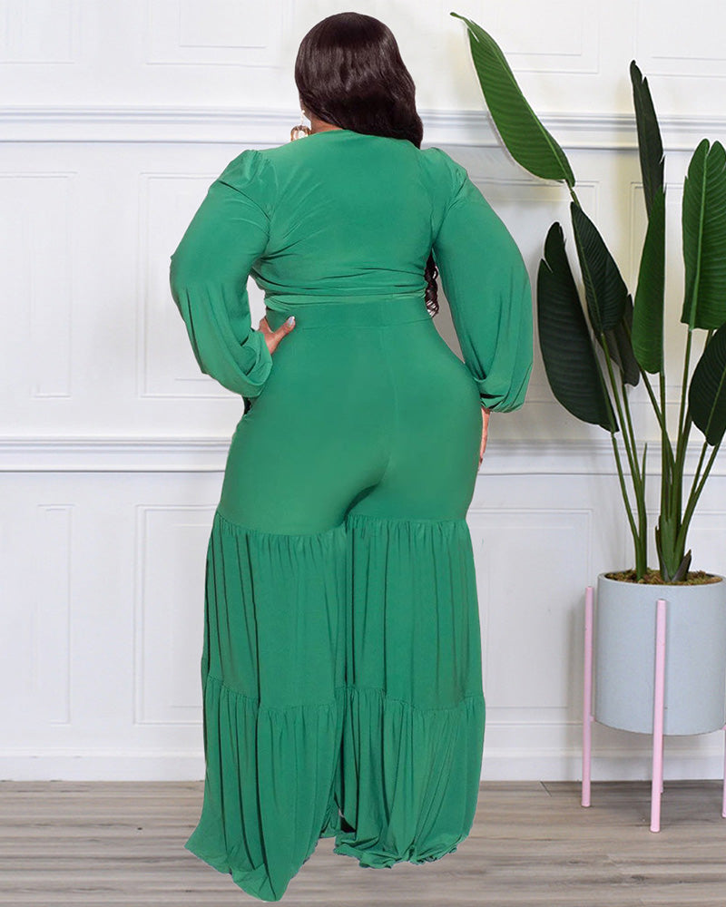 green pants set