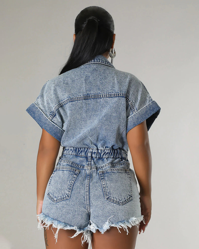 denim romper