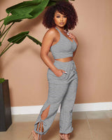 gray pants set