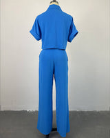 blue pant set