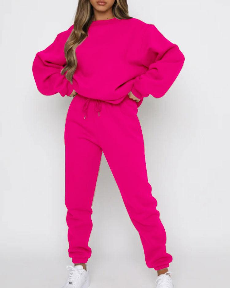 Oversize Crew Neck Tracksuit Set