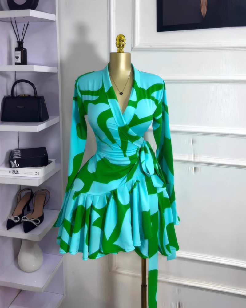 Tie-Dye Wrap Dress