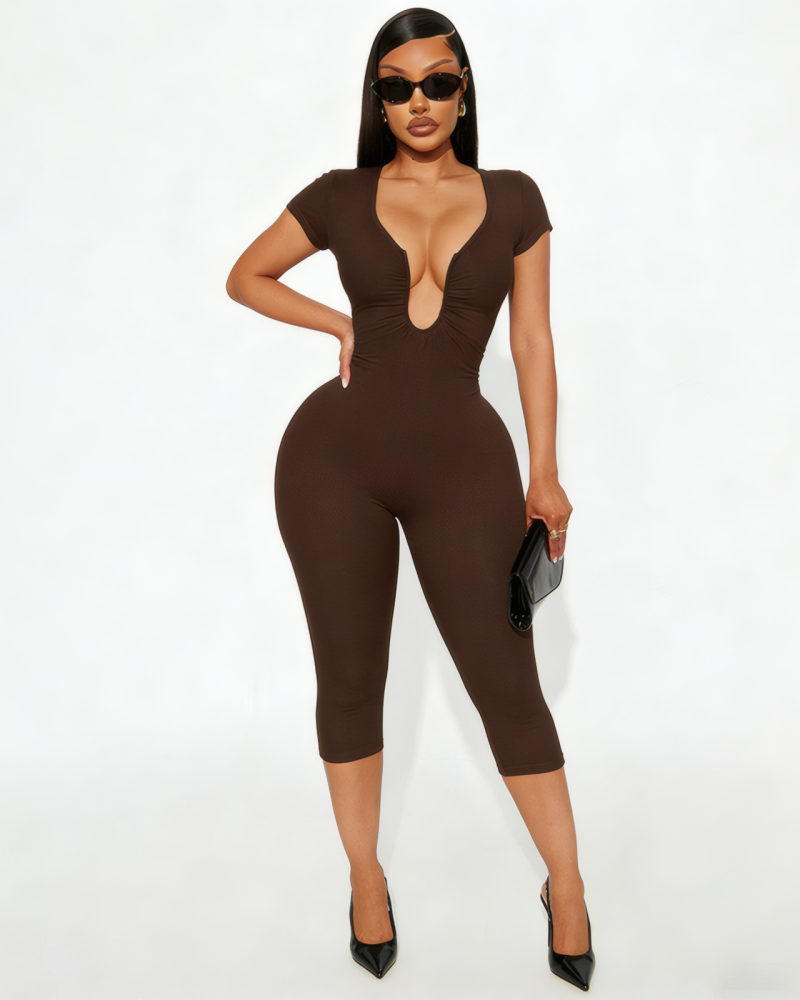 Jocelynn Snatched Capri Jumpsuit
