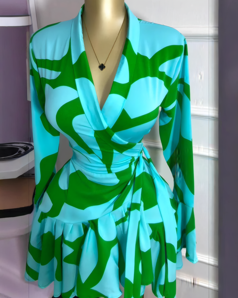 Tie-Dye Wrap Dress