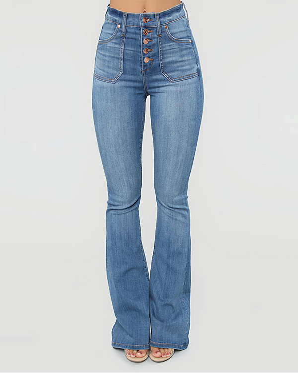 Katt Flare Button Jeans