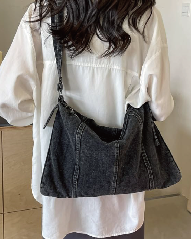 Denim Shoulder Handbag