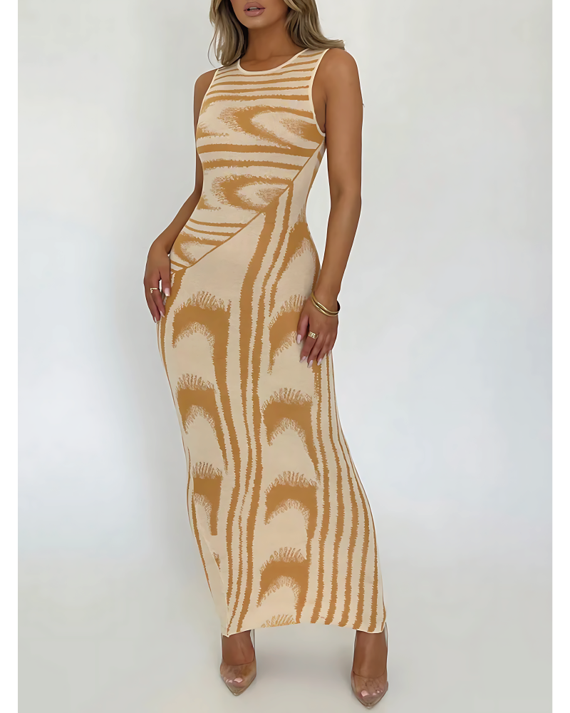 DIFFERENT DIRECTIONS SWIRL DRESS