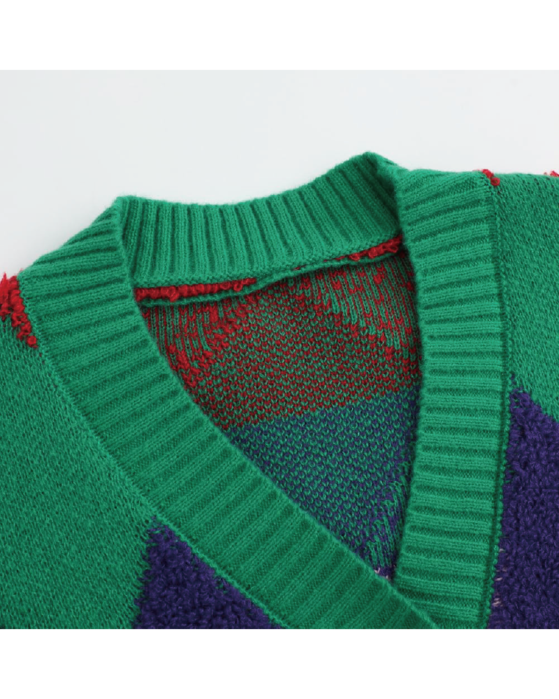 Cozy Colorful Sweater Cardigan