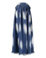 Tie Dye Irregular Tie Waist Loose Skirt