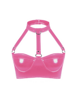 Cute Pop Latex Harness Top