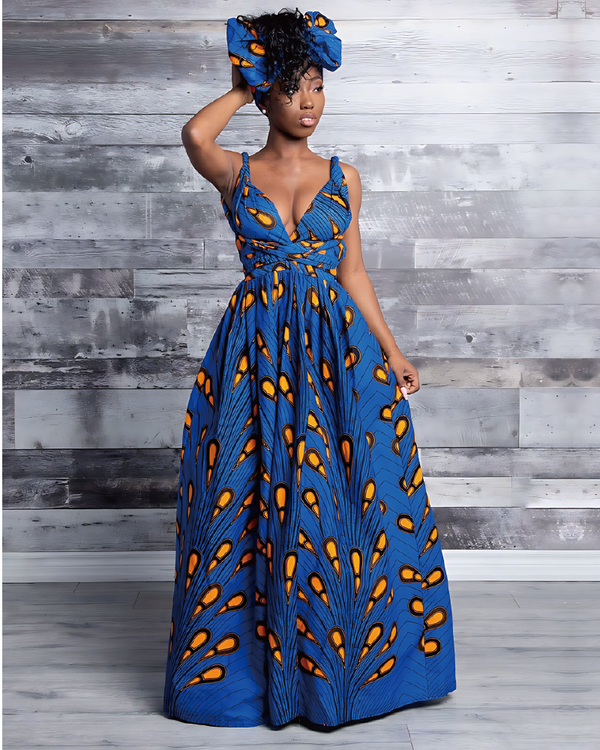 The AFRICAN PRINT FARA INFINITY DRESS