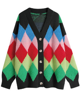 Cozy Colorful Sweater Cardigan