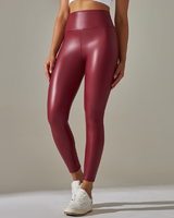 Faux Leather High-Waisted Leggings