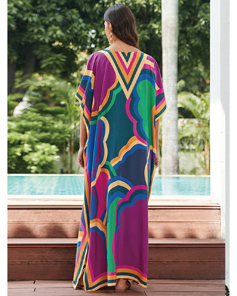 Tropical Kaftan Dress