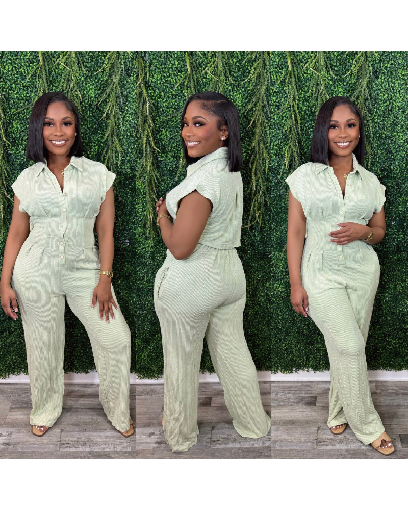 CURLY RIBBED JUMPSUIT