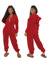 Be My Teddy Plush Hooded PJ Jumpsuit