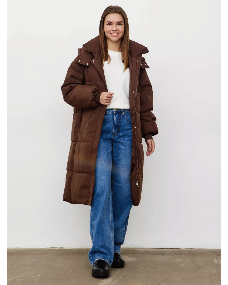 Hooded Long Down Puffer Parka Coat