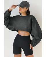 Slouchy Crop Long Sleeve