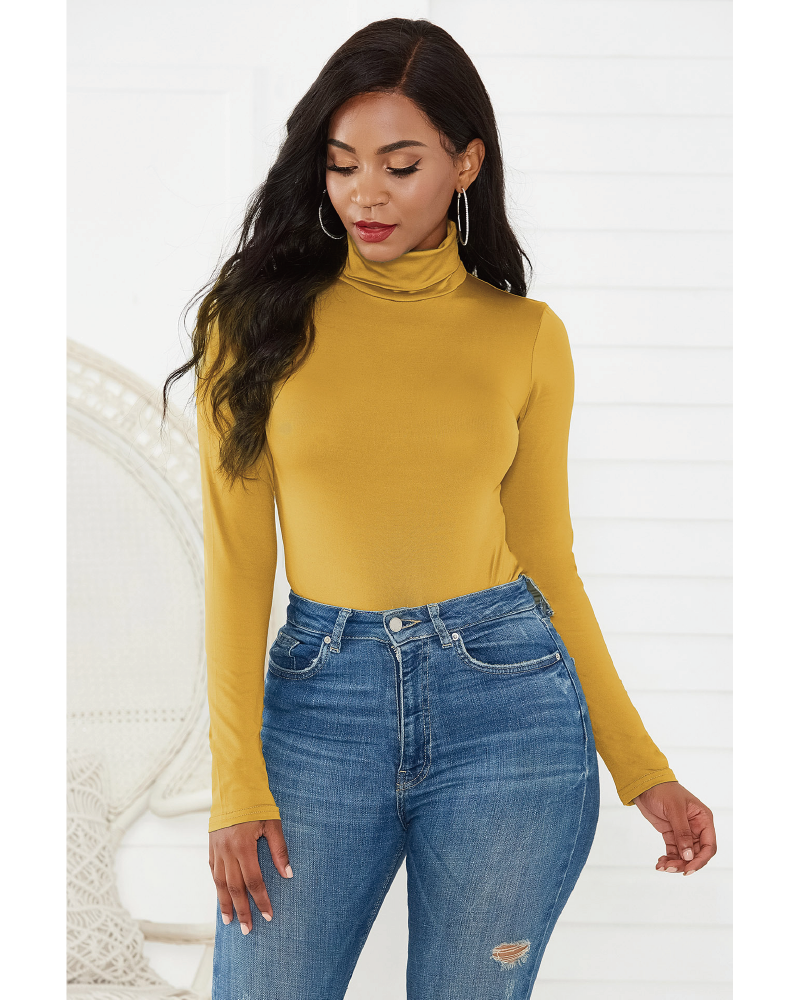 Pamela Turtle Neck Long Sleeve Bodysuit