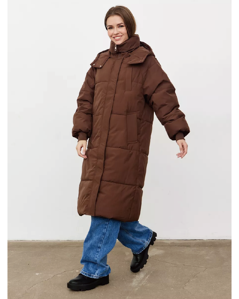 Hooded Long Down Puffer Parka Coat