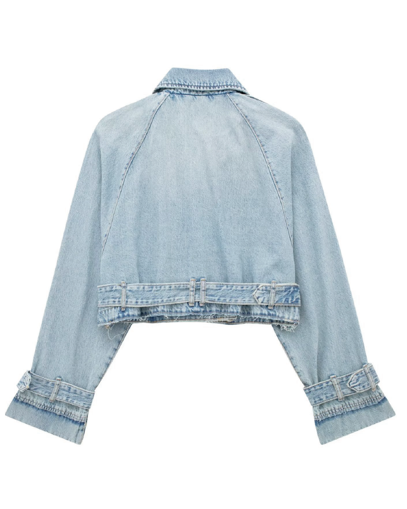 Care Free Bae Cropped Denim Jacket