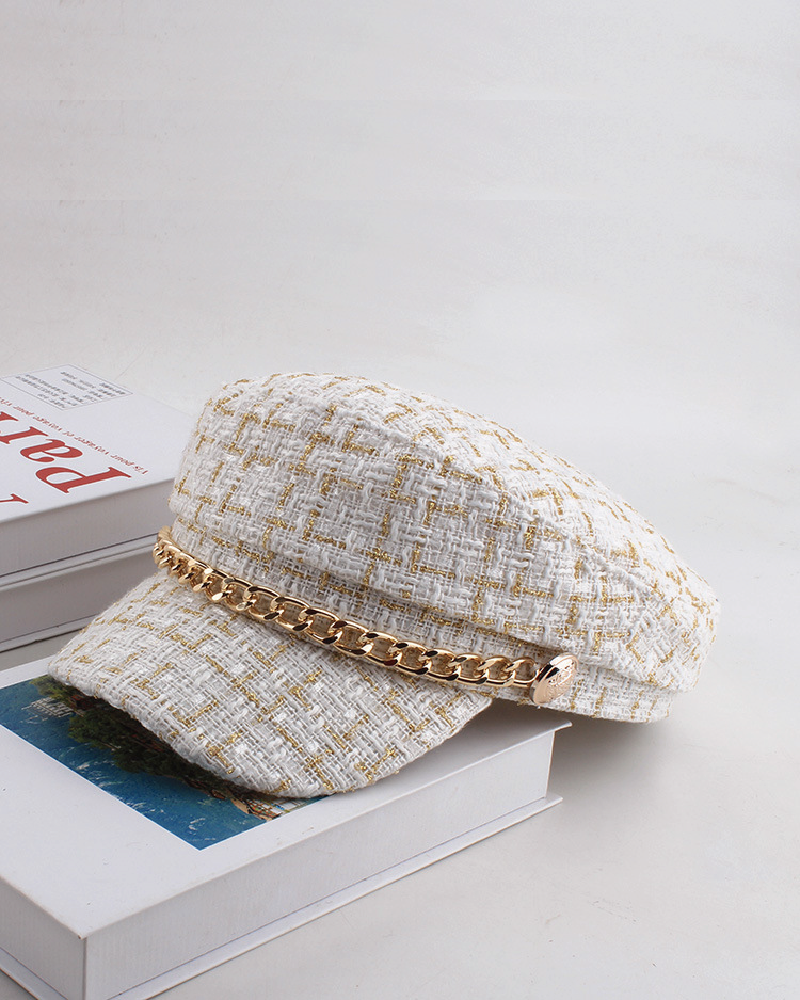 Tweed Newsboy Hat